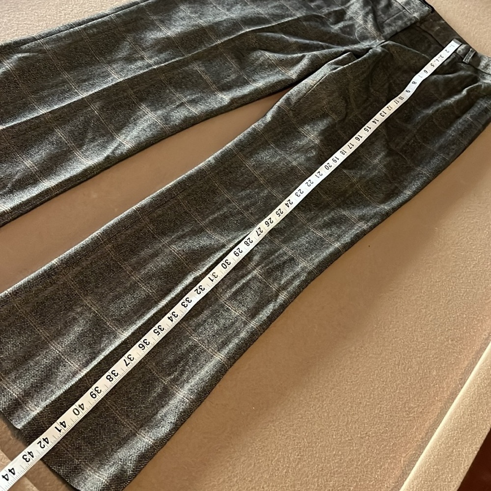 AMANDA & CHELSEA Brown Plaid Trousers - Size 16 - Picture 7 of 14